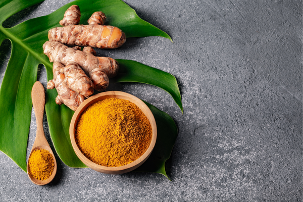 Turmeric root and herbal extract used in natural healing