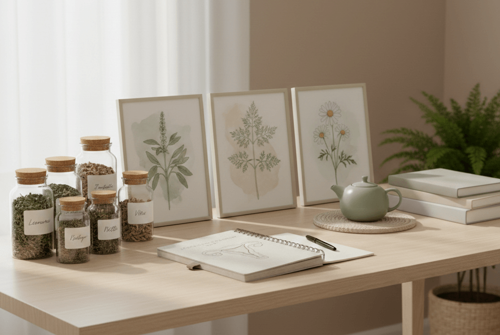 Herbal medicine for natural hormone balance supporting PCOS and perimenopause.